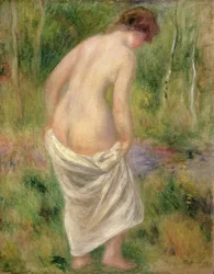 Akt stojący w krajobrazie, 1914